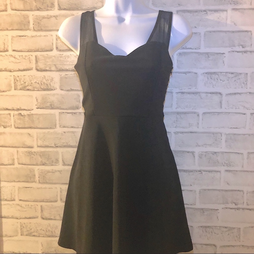🦋Forever 21 Black Sheer Strap Dress, S